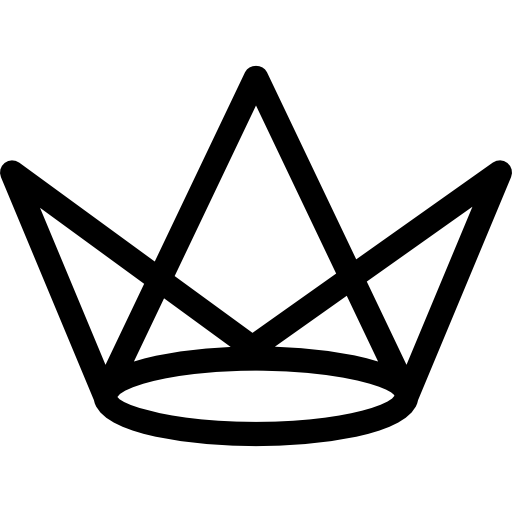 Royal crown divided by lines variant